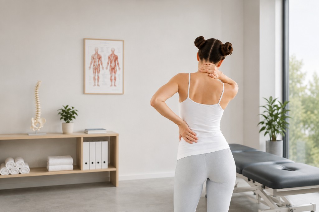 Patient receiving care for back and neck pain